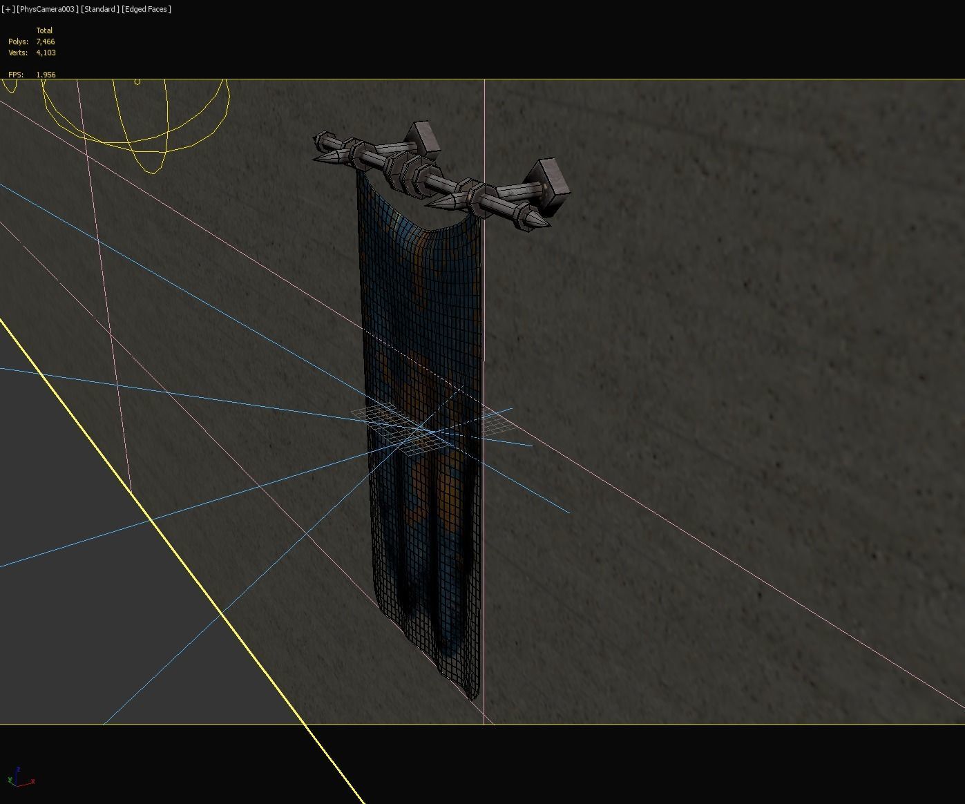 PBR European medieval flag 3D model_24