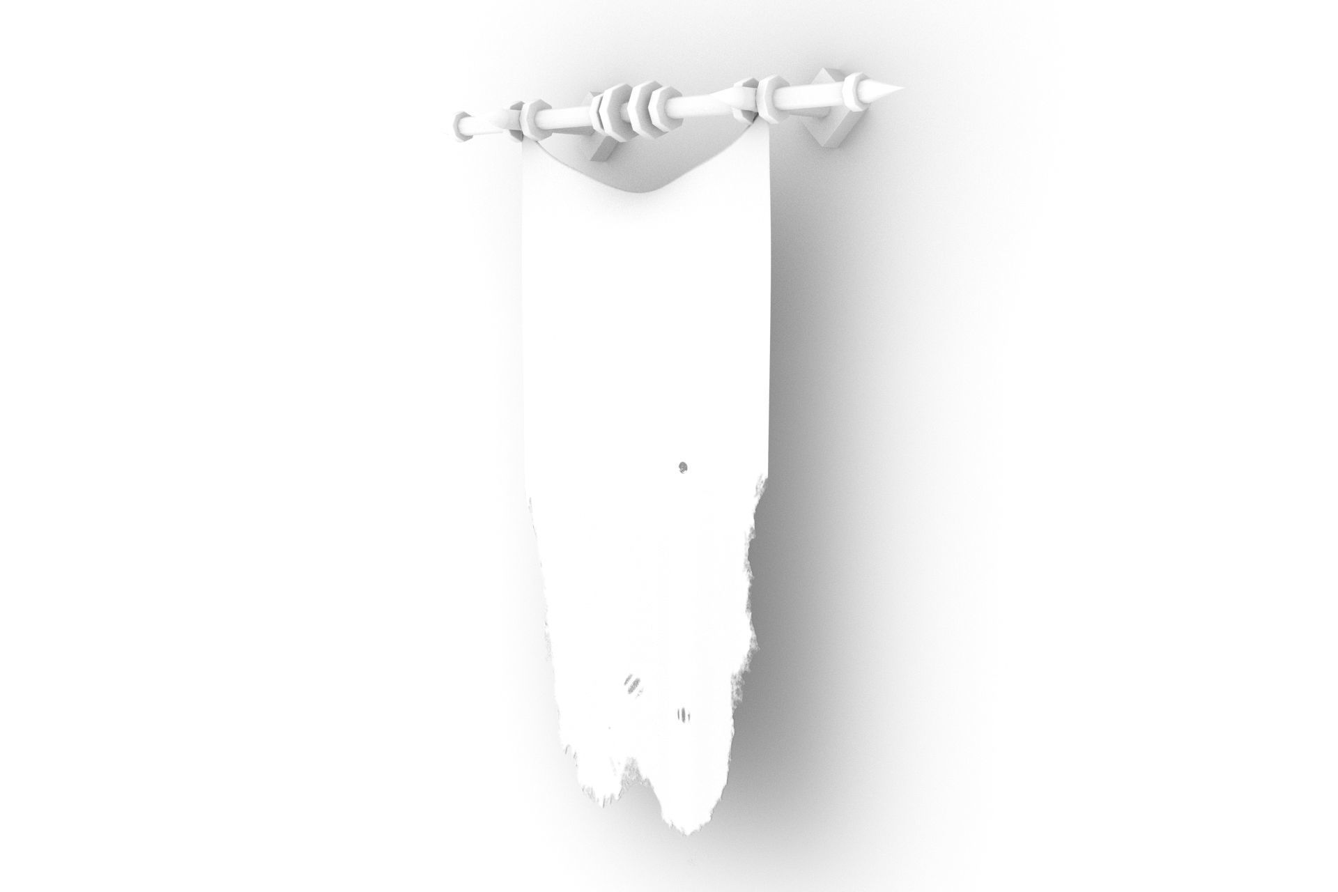 PBR European medieval flag 3D model_8