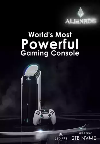 console 3D model gaming with controller 3D model