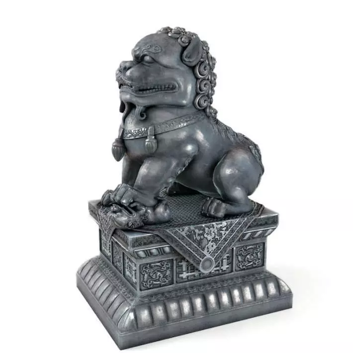 Asian Lion Statue 3D model_0