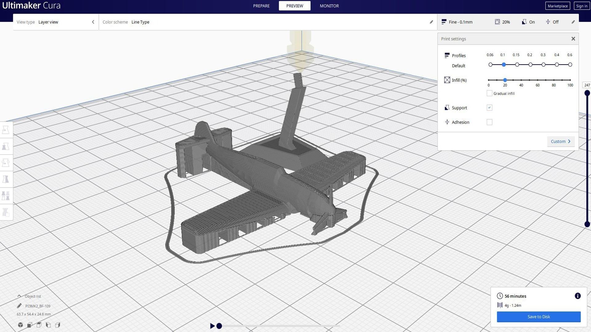 BF 109 Plane Free 3D print model_6