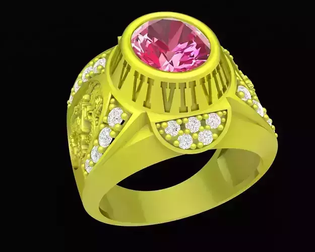 LUXURY DIAMOND RING WITH DRAGON FOR MEN 338