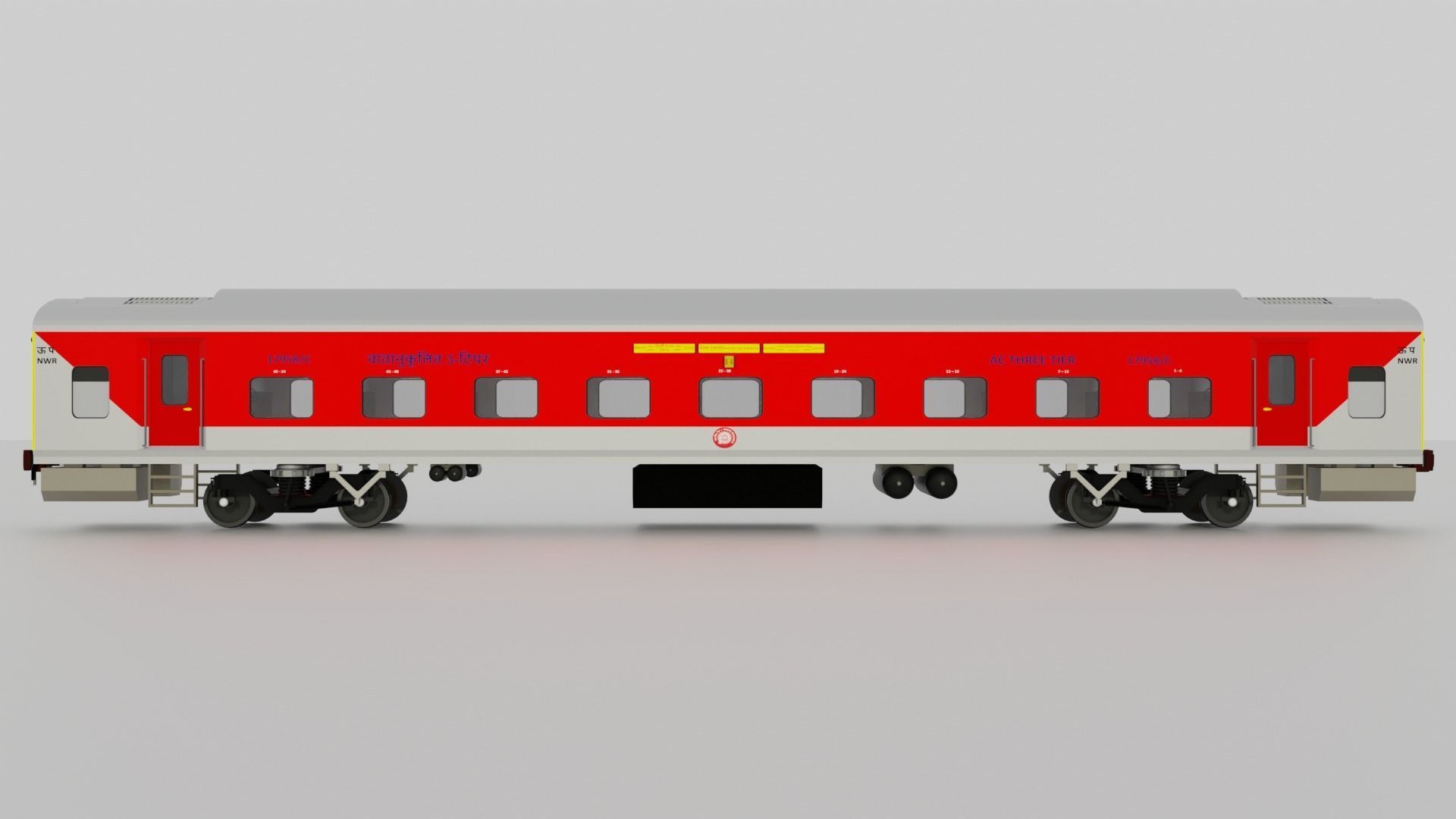 Indian Railway AC 3Tier LHB Coach 3D model CGTrader
