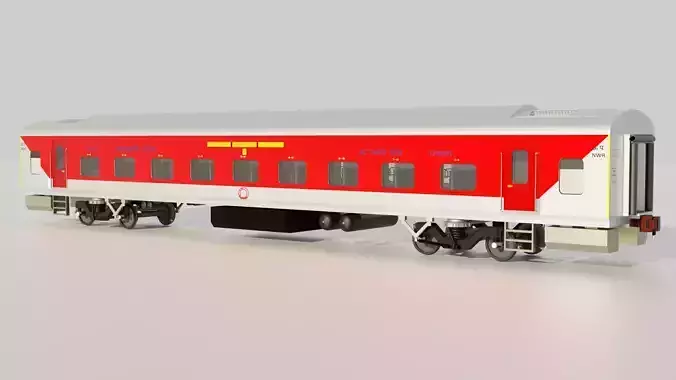 Indian Railway AC 3-Tier LHB Coach 3D model