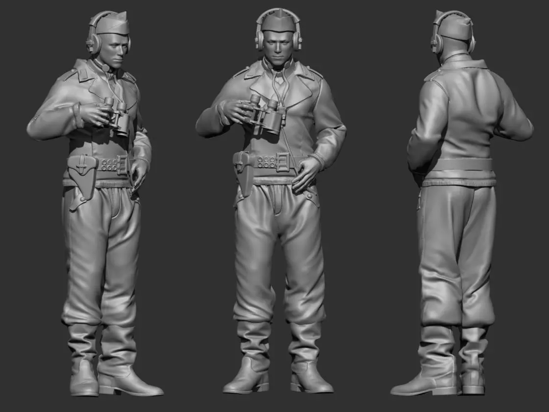 German tank crew 3D print model_0