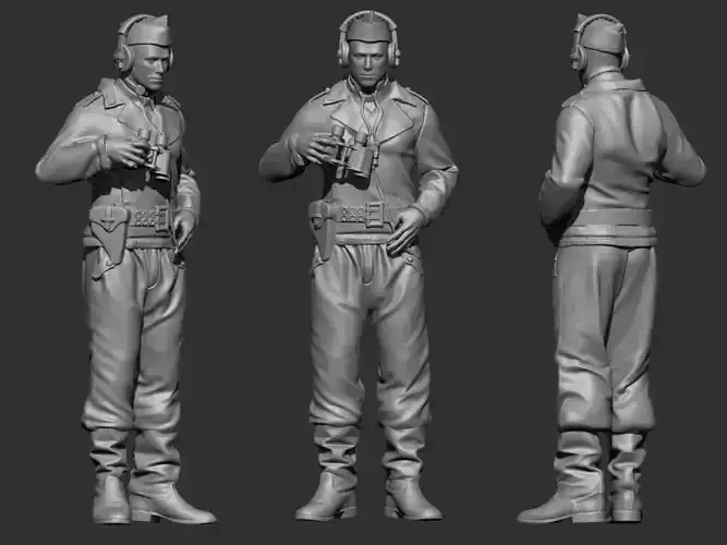 German tank crew 3D print model