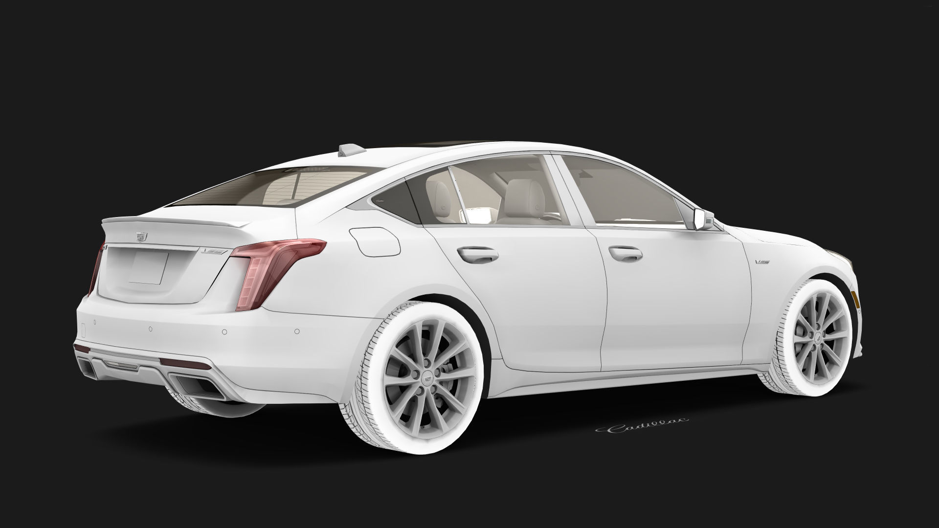 Cadillac CT5 2020 Low-poly 3D model_14