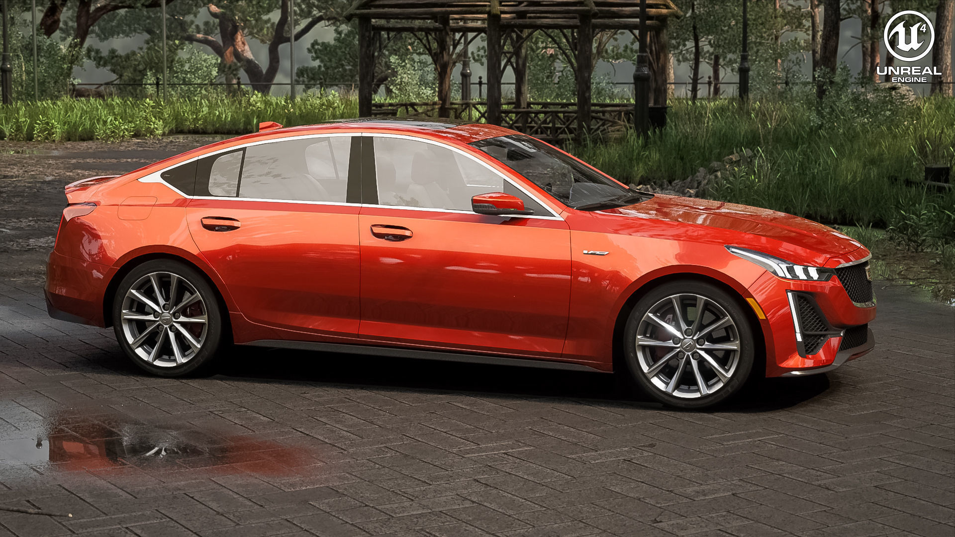 Cadillac CT5 2020 Low-poly 3D model_2