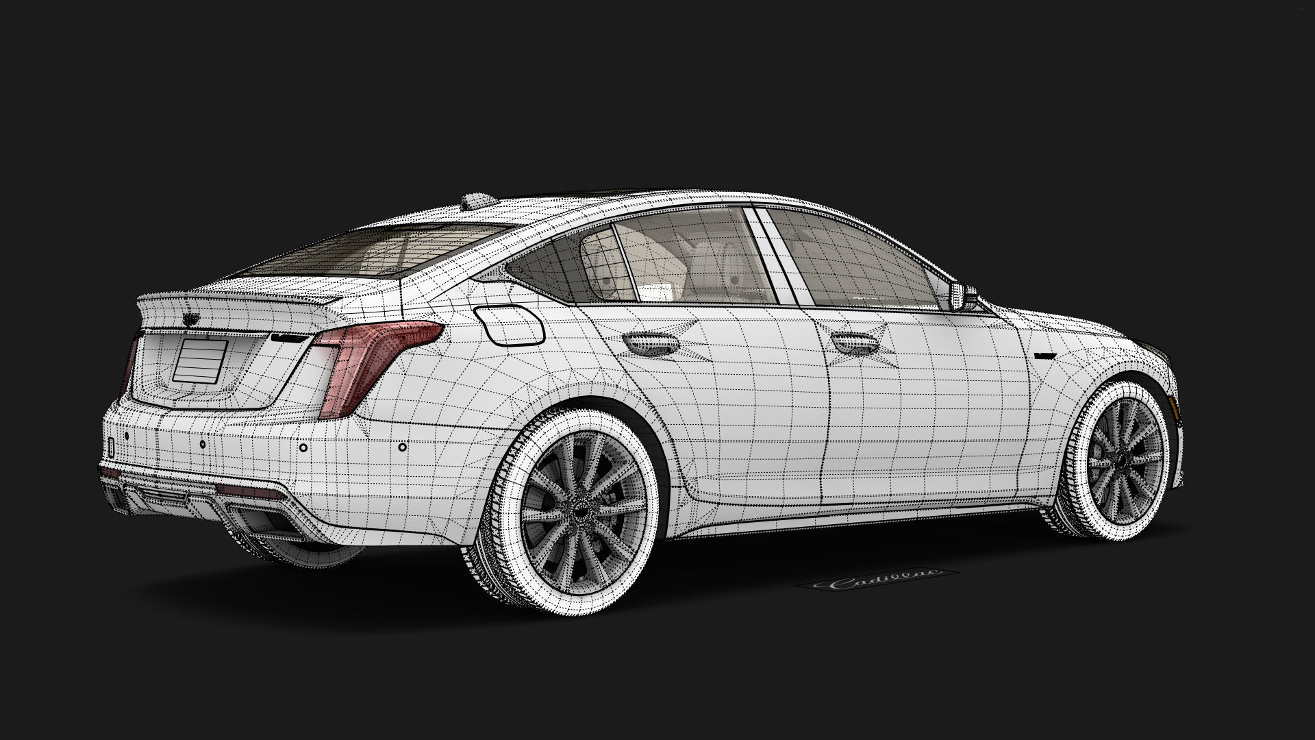 Cadillac CT5 2020 Low-poly 3D model_16