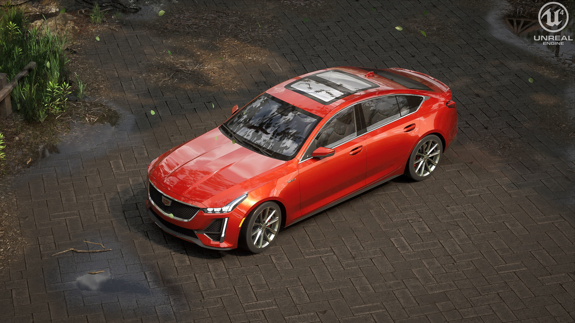 Cadillac CT5 2020 Low-poly 3D model_1