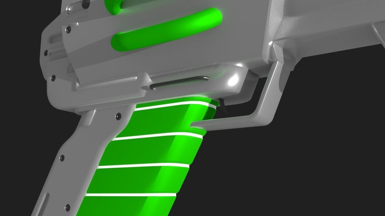 Sci fi Blaster Hand Gun 3D model_12