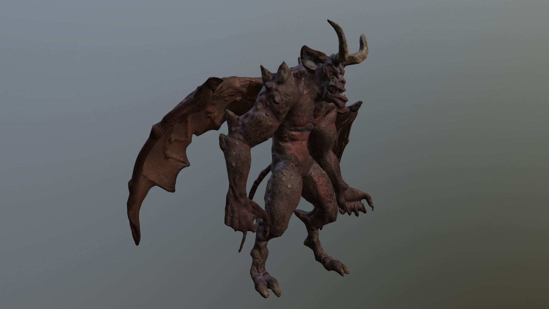 Demon Inferior Low-poly 3D model_20