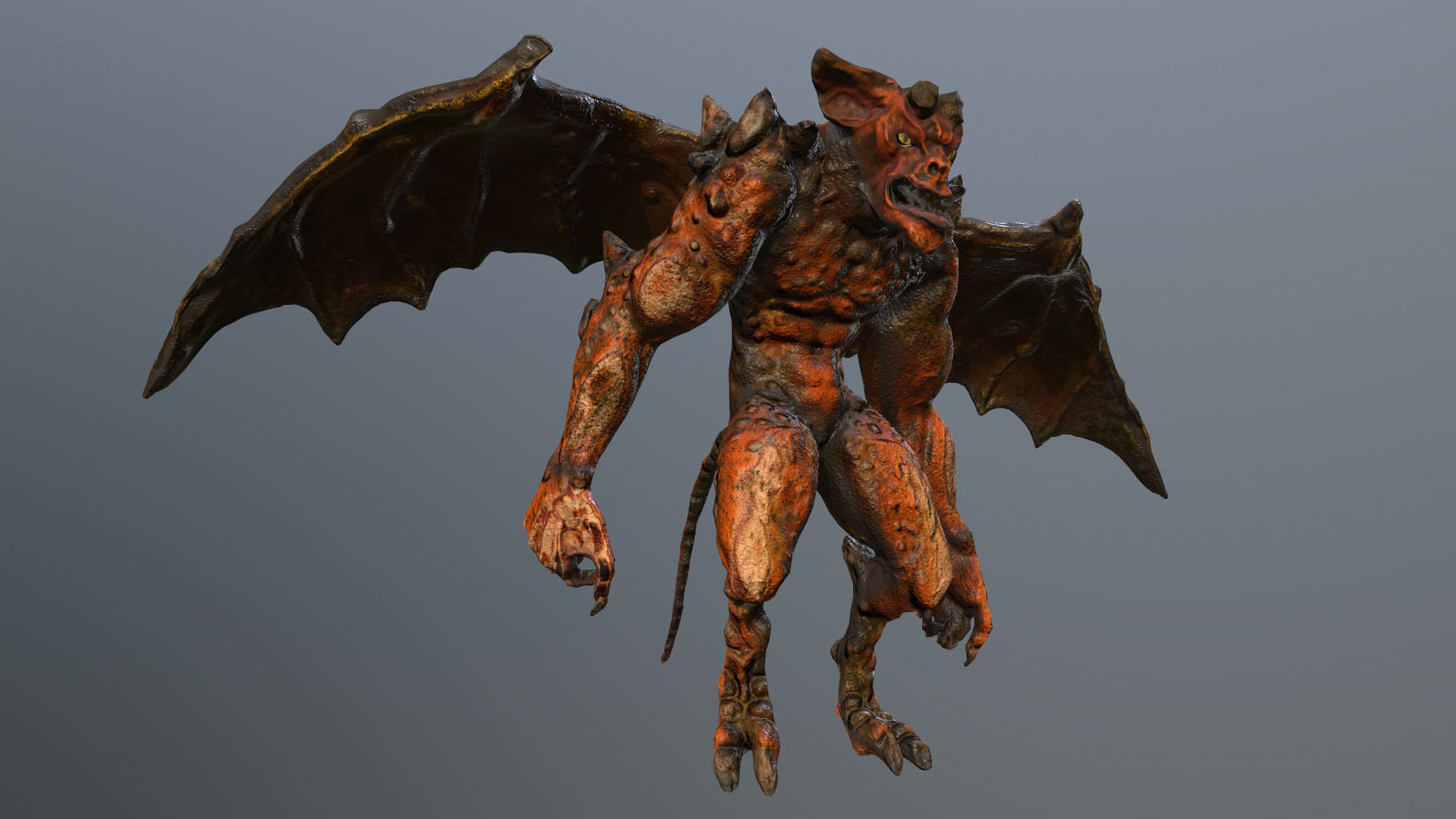 Demon Inferior Low-poly 3D model_9