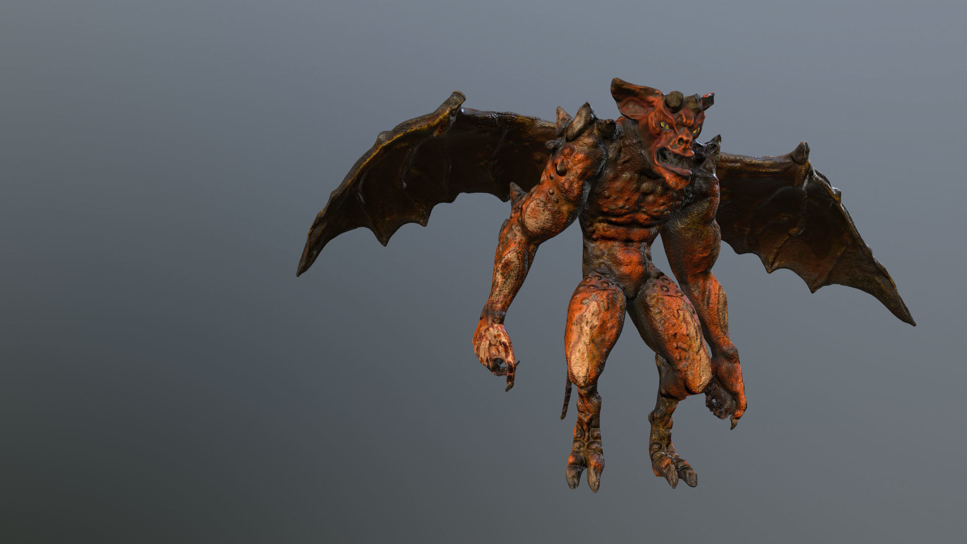 Demon Inferior Low-poly 3D model_10