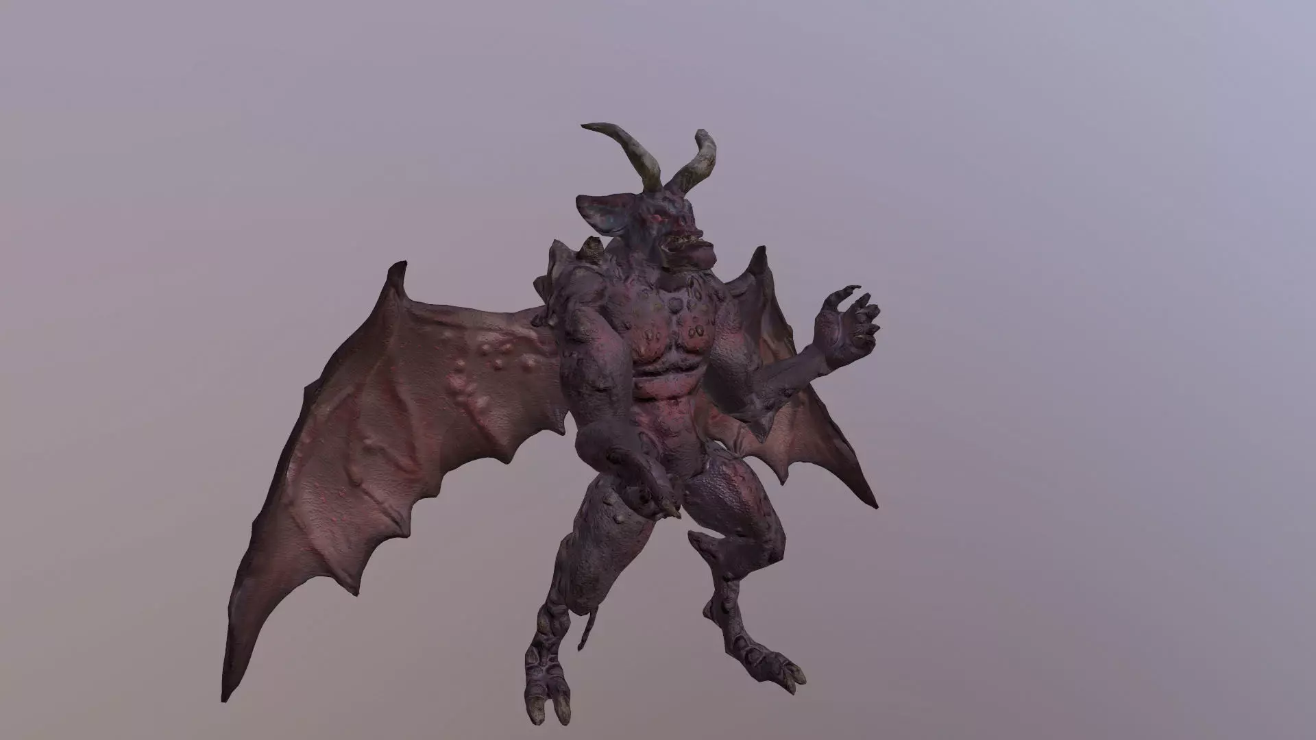 Demon Inferior Low-poly 3D model_0