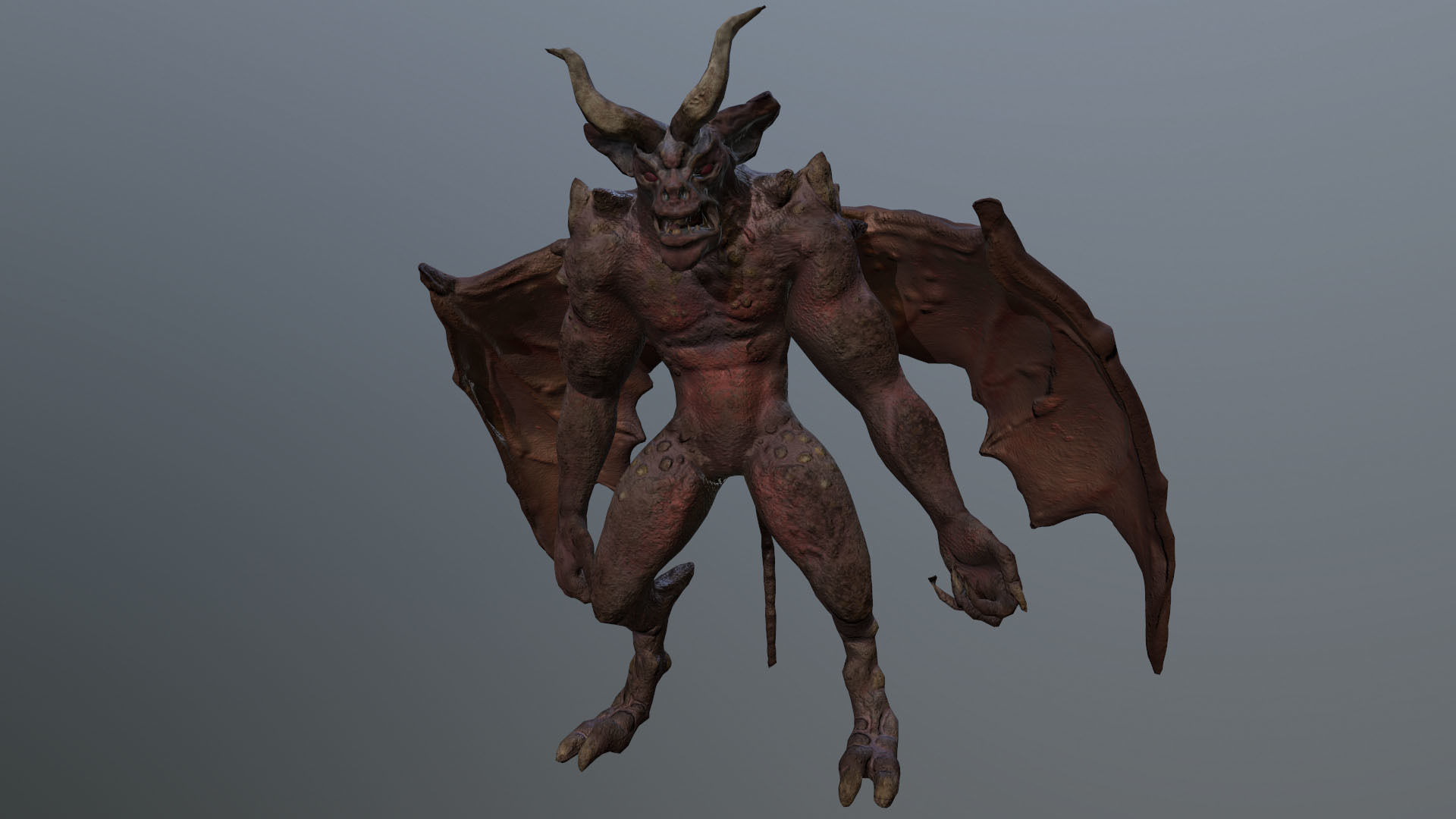 Demon Inferior Low-poly 3D model_19