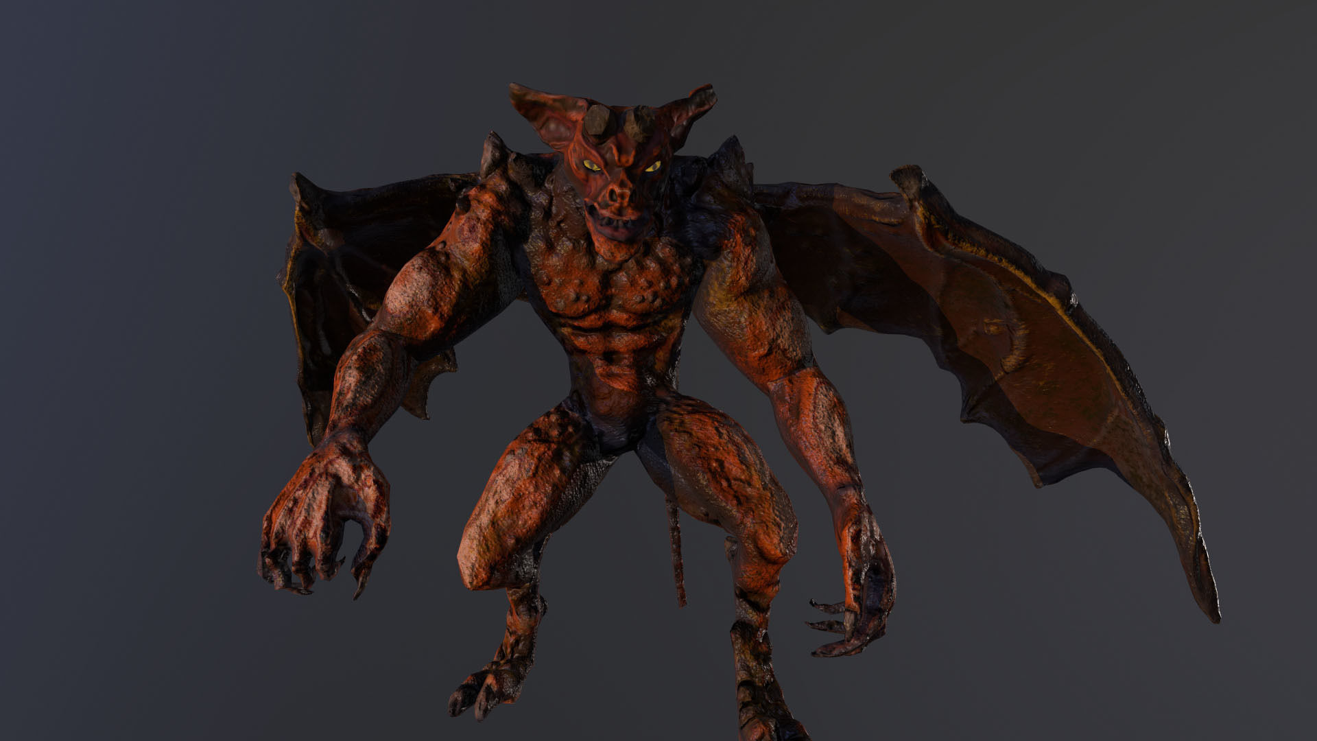 Demon Inferior Low-poly 3D model_7