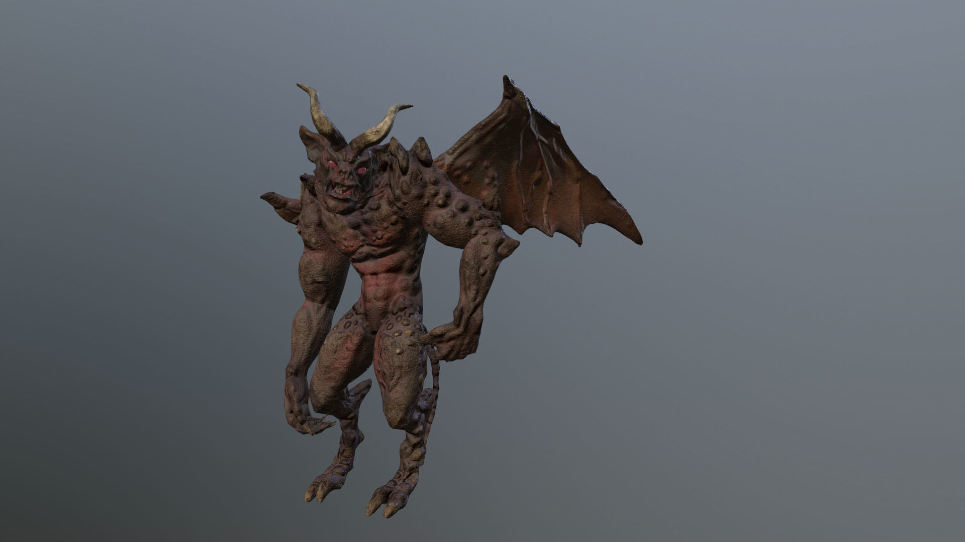Demon Inferior Low-poly 3D model_5