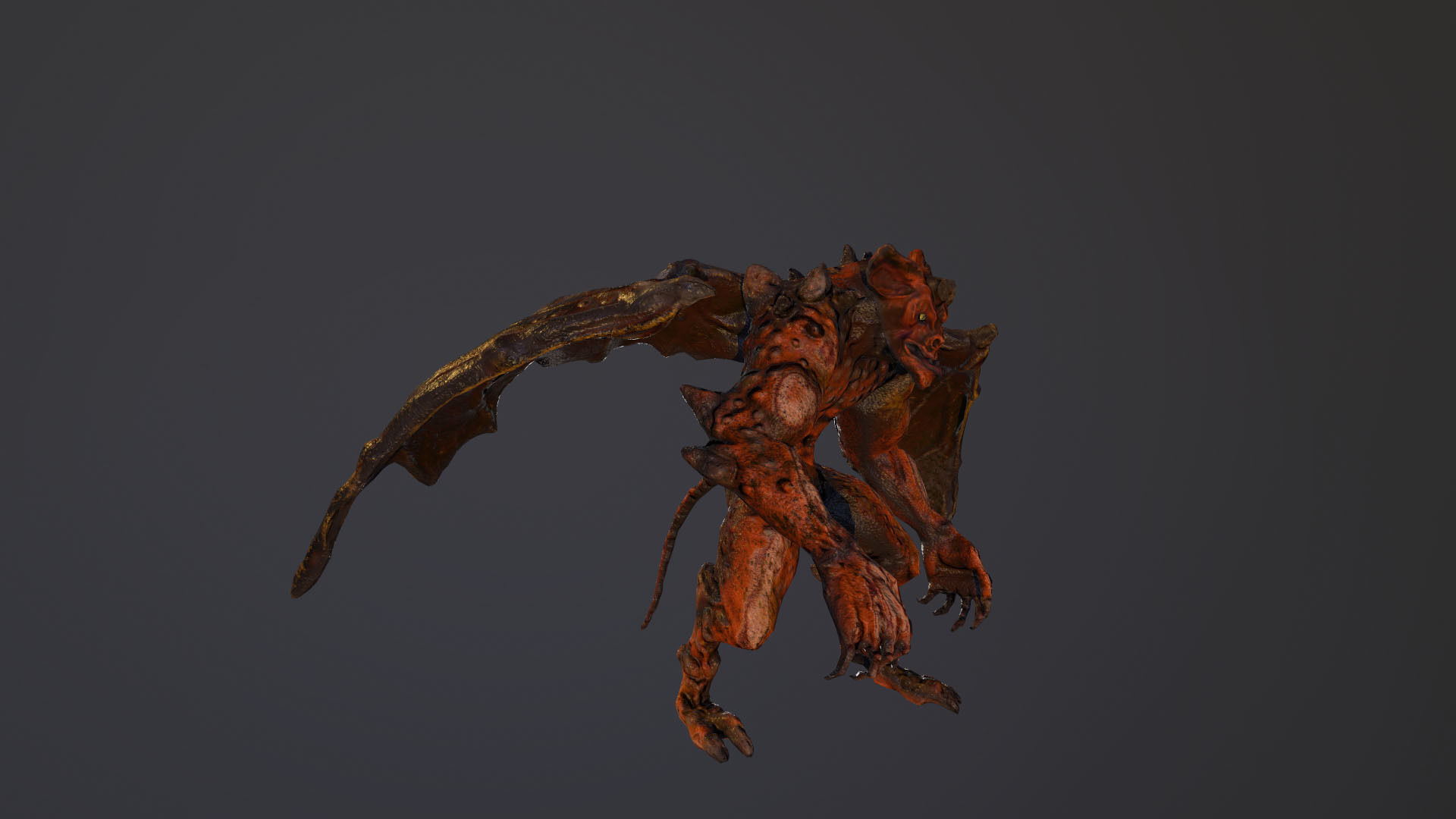 Demon Inferior Low-poly 3D model_8