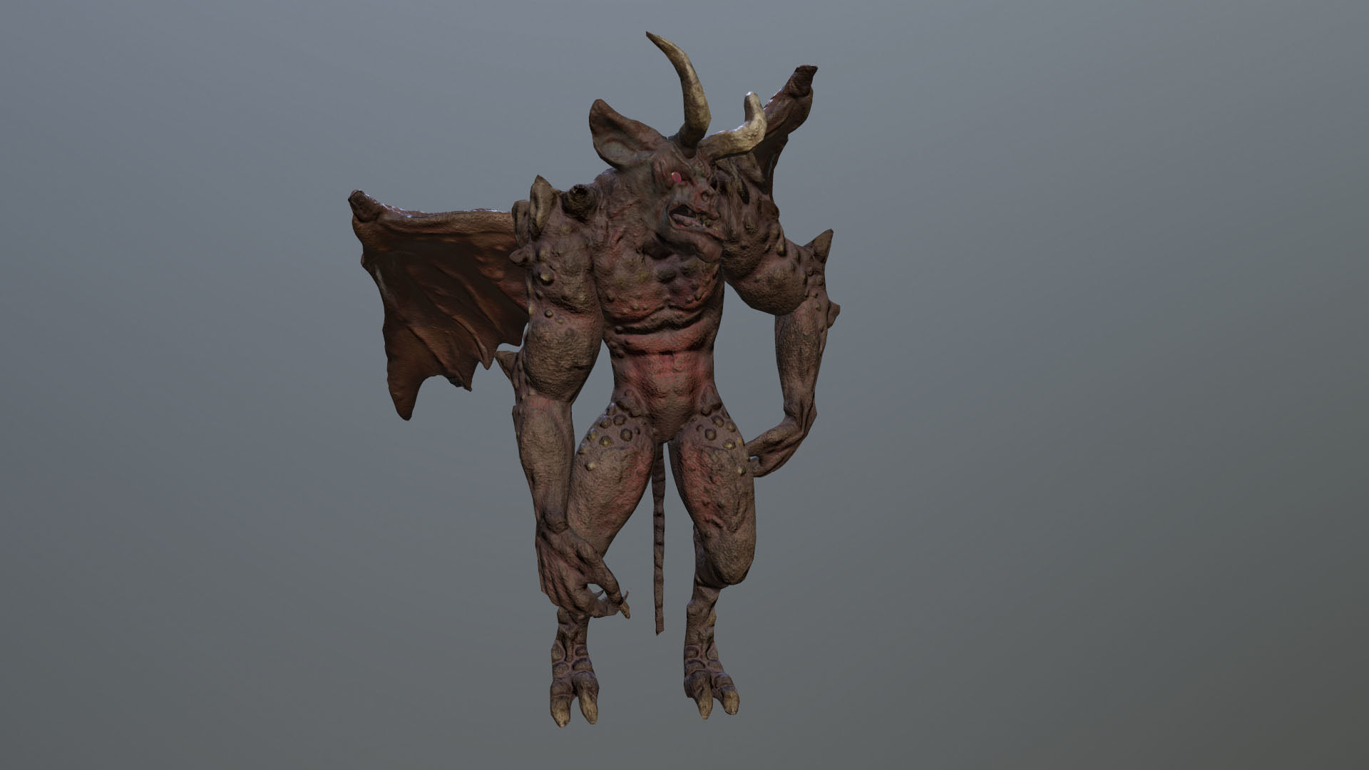 Demon Inferior Low-poly 3D model_2