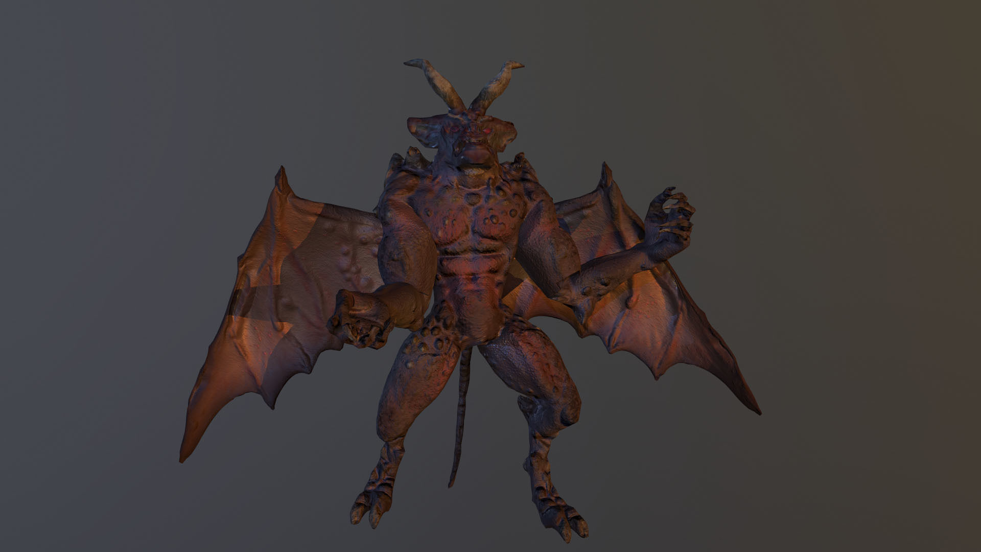 Demon Inferior Low-poly 3D model_15