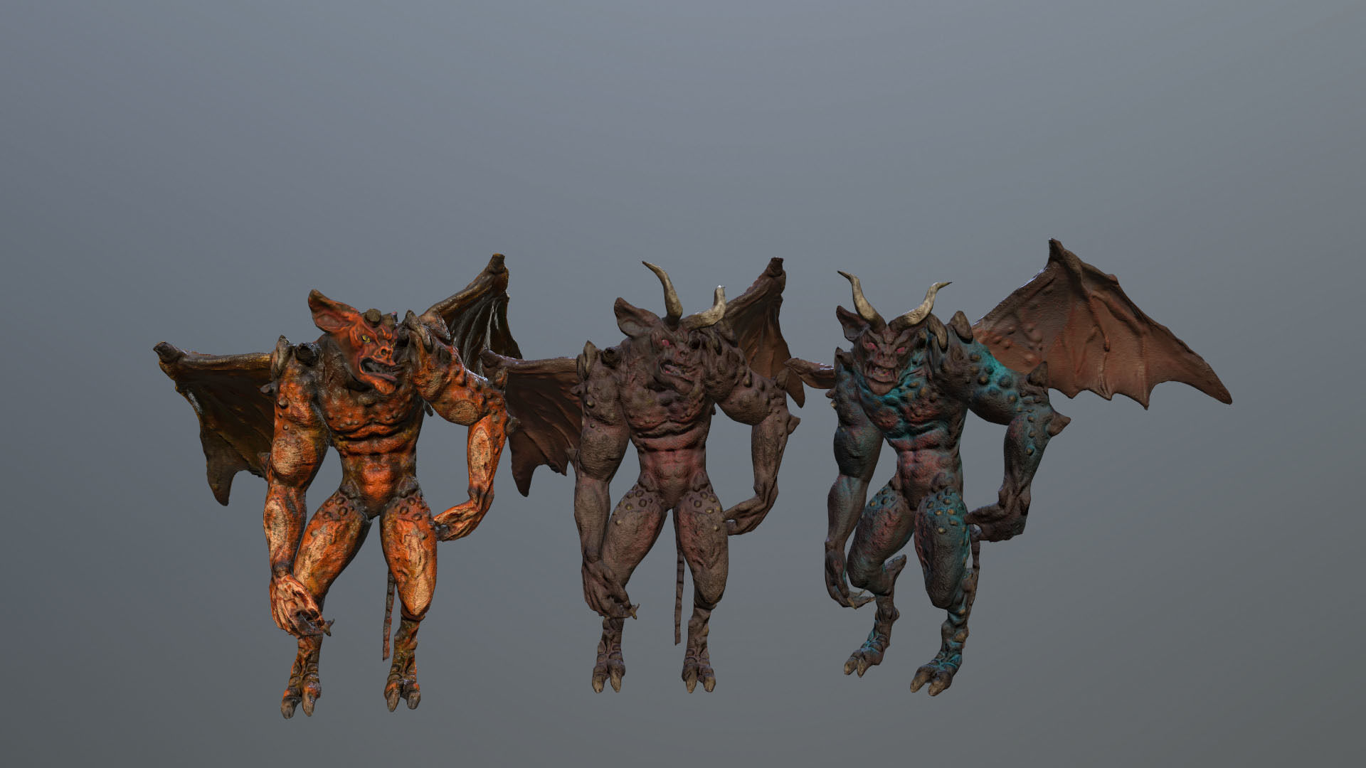 Demon Inferior Low-poly 3D model_3