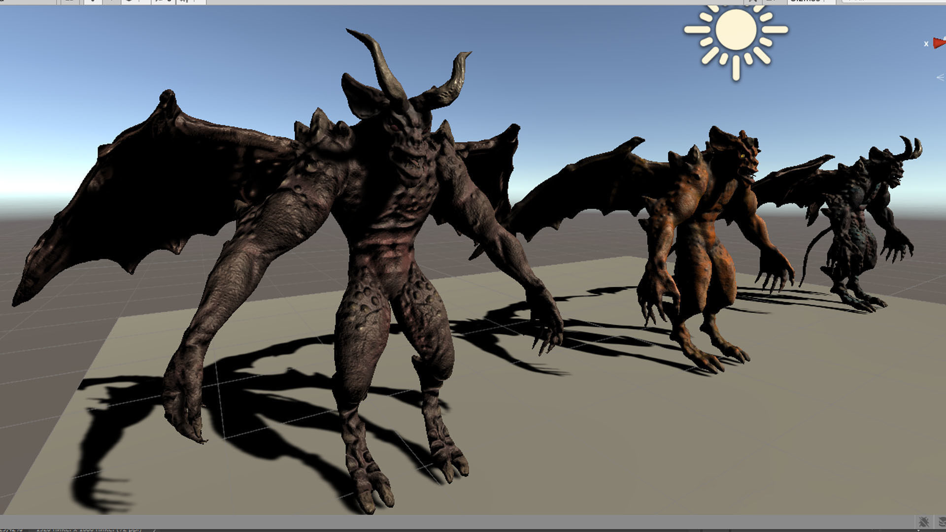 Demon Inferior Low-poly 3D model_13