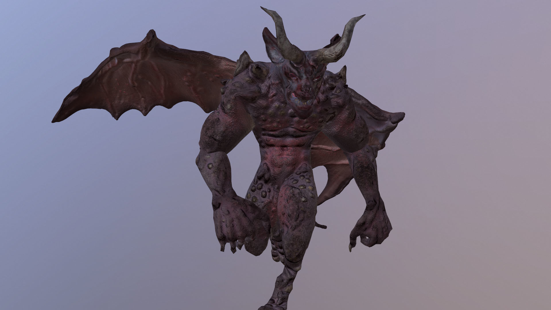 Demon Inferior Low-poly 3D model_14