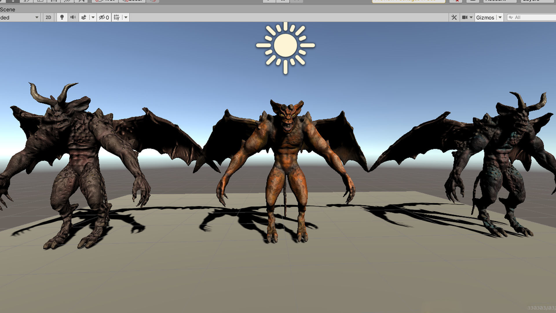 Demon Inferior Low-poly 3D model_12