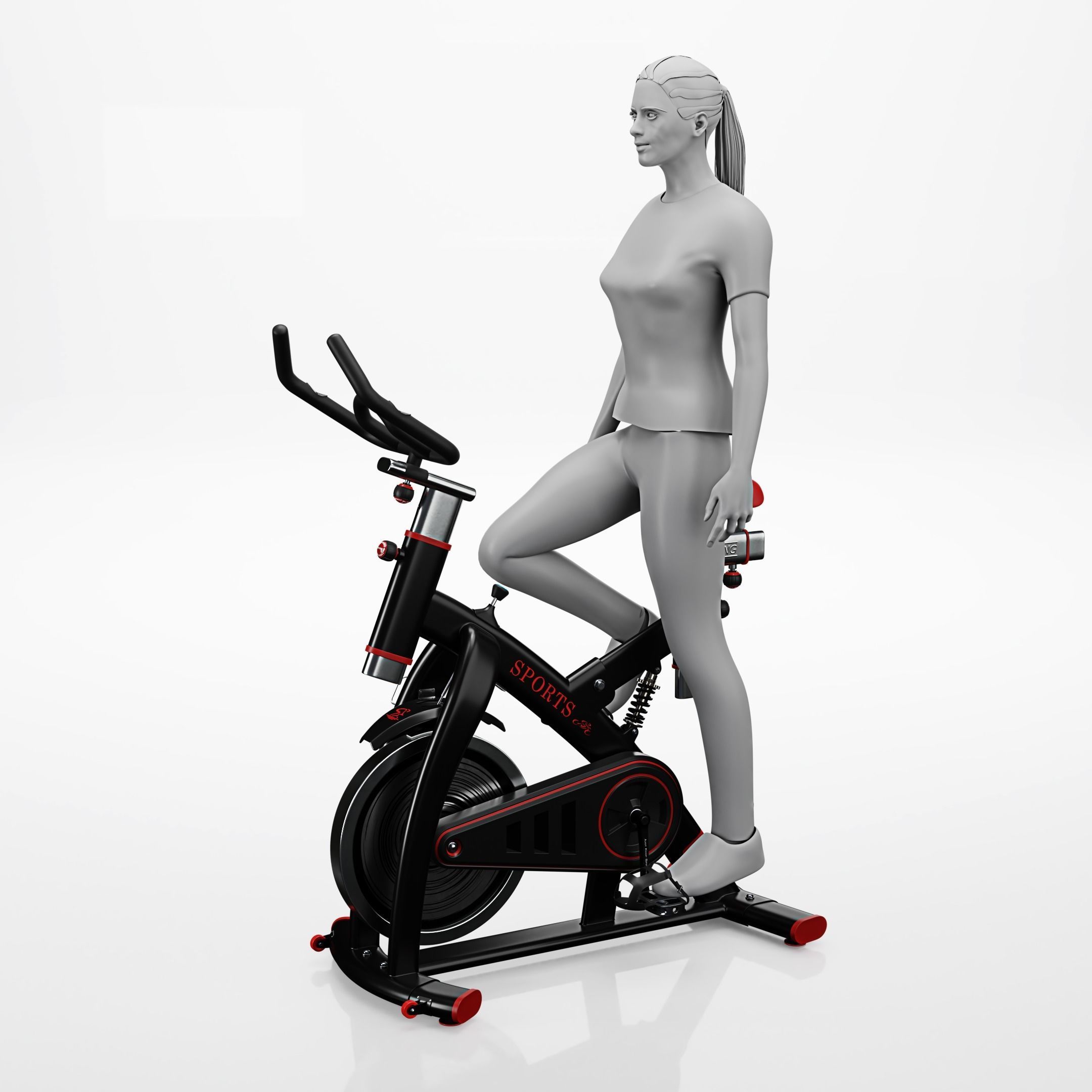 Spinning Bike 3D model_1