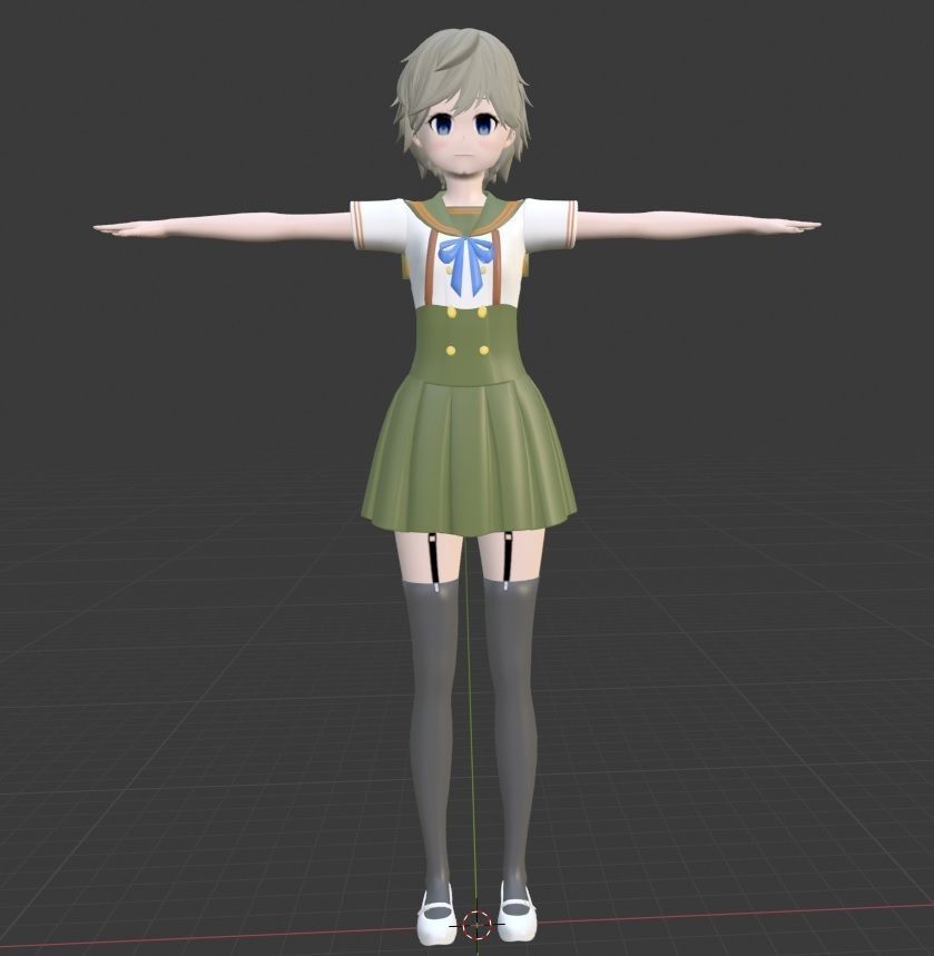 Naoki Miki - Gakkou Gurashi - School Live Low-poly 3D model_2