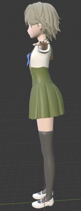 Naoki Miki - Gakkou Gurashi - School Live Low-poly 3D model_4