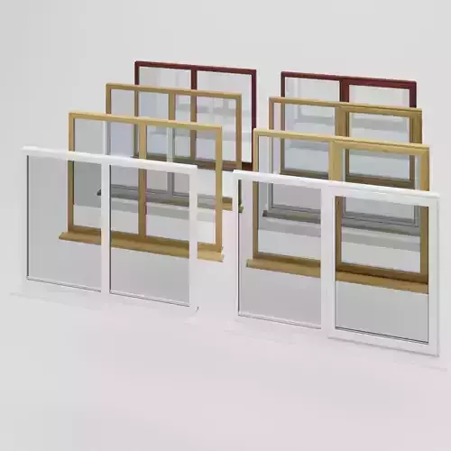   House windows 002 Low-poly 3D model