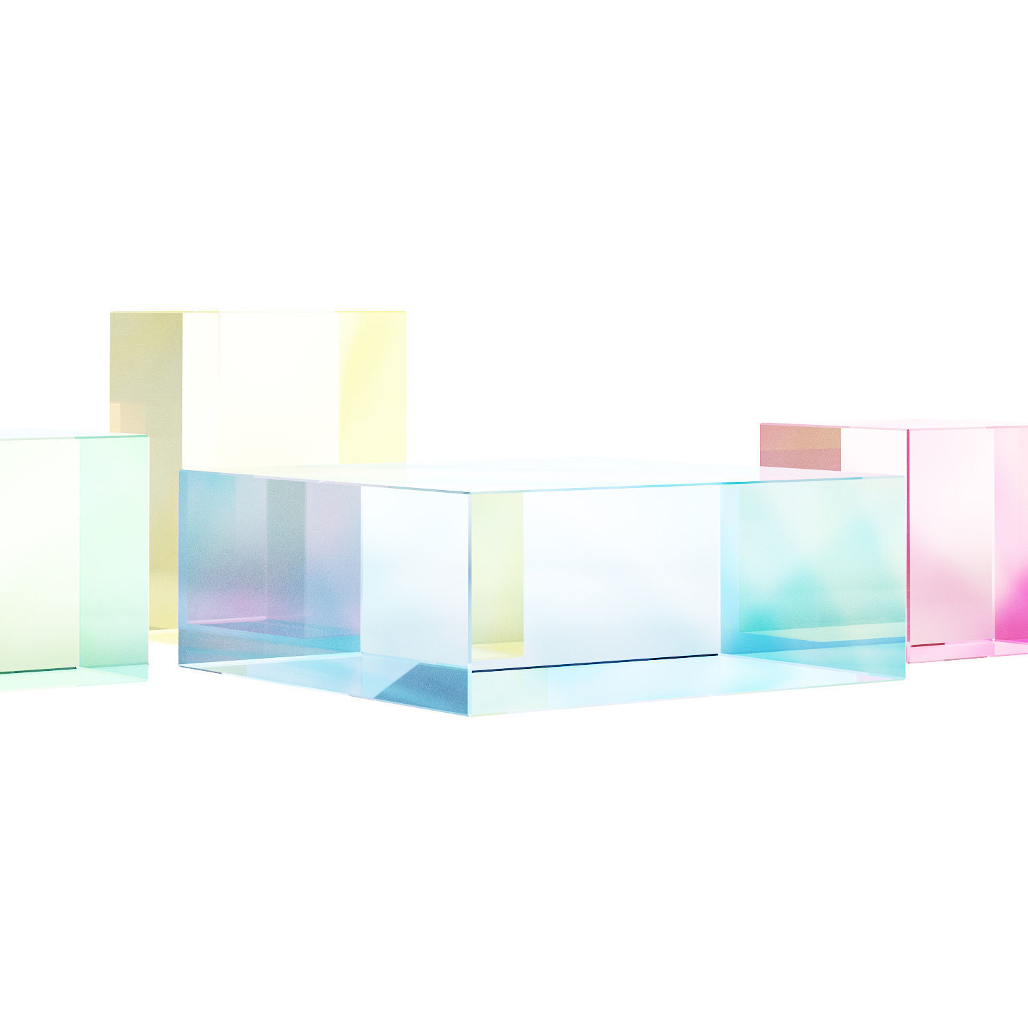 020 Multi-colored Pearl custom coffee table 03 Low-poly 3D model_6