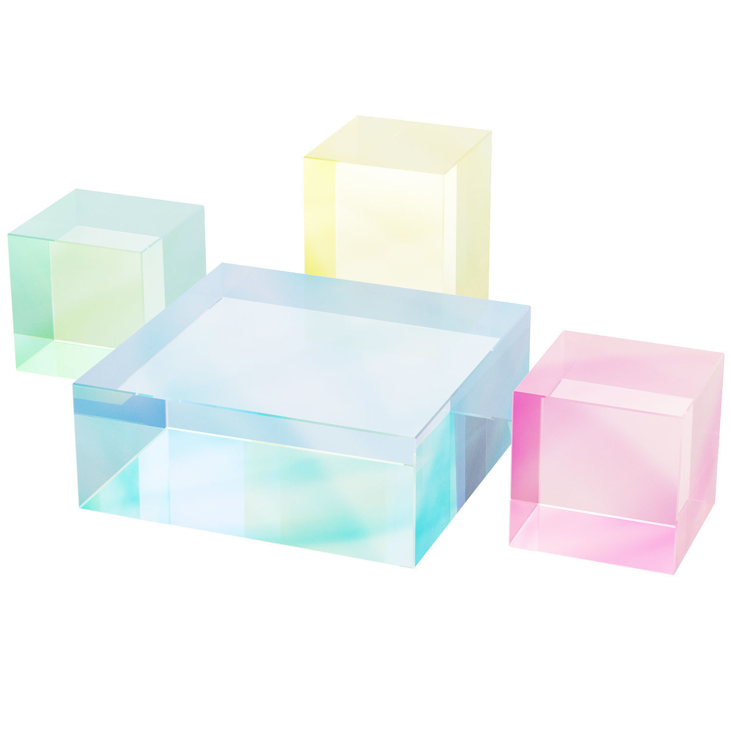 020 Multi-colored Pearl custom coffee table 03 Low-poly 3D model_3