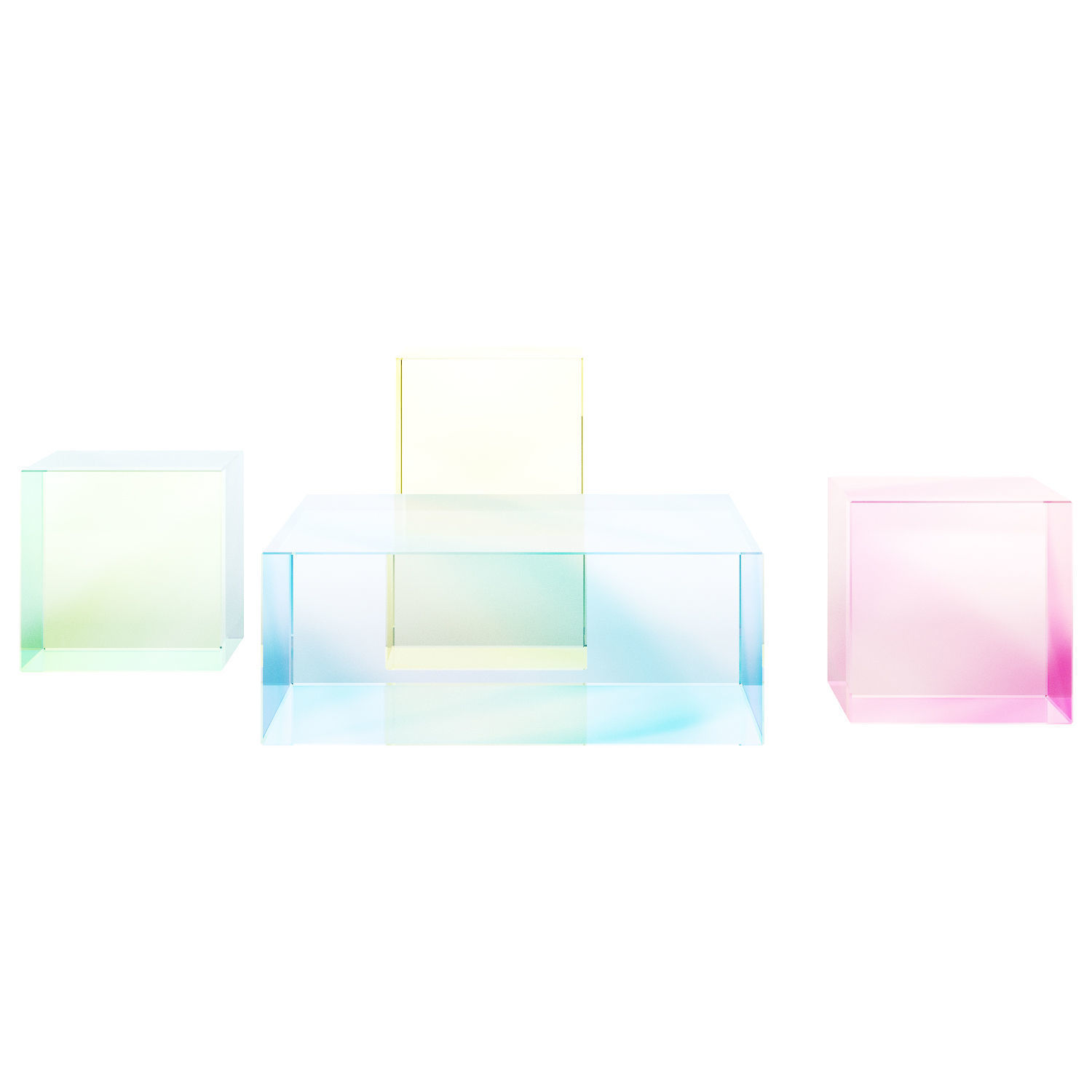 020 Multi-colored Pearl custom coffee table 03 Low-poly 3D model_2