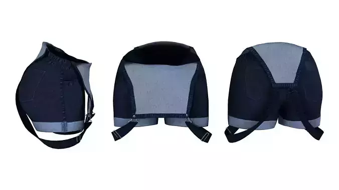 Rolled Down Denim Shorts Coverall