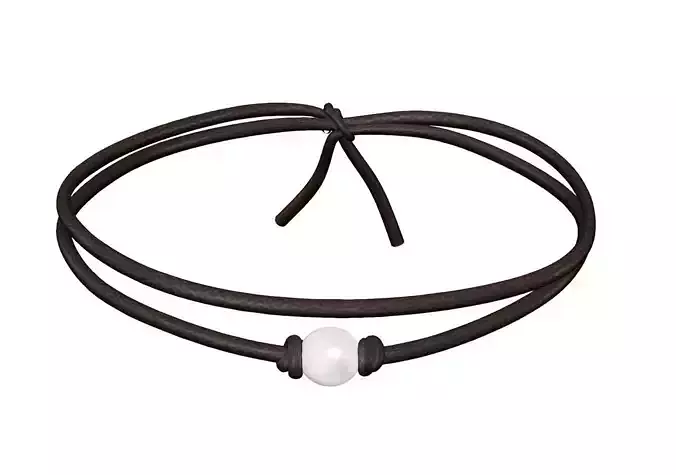 Cord Necklace With Pearl