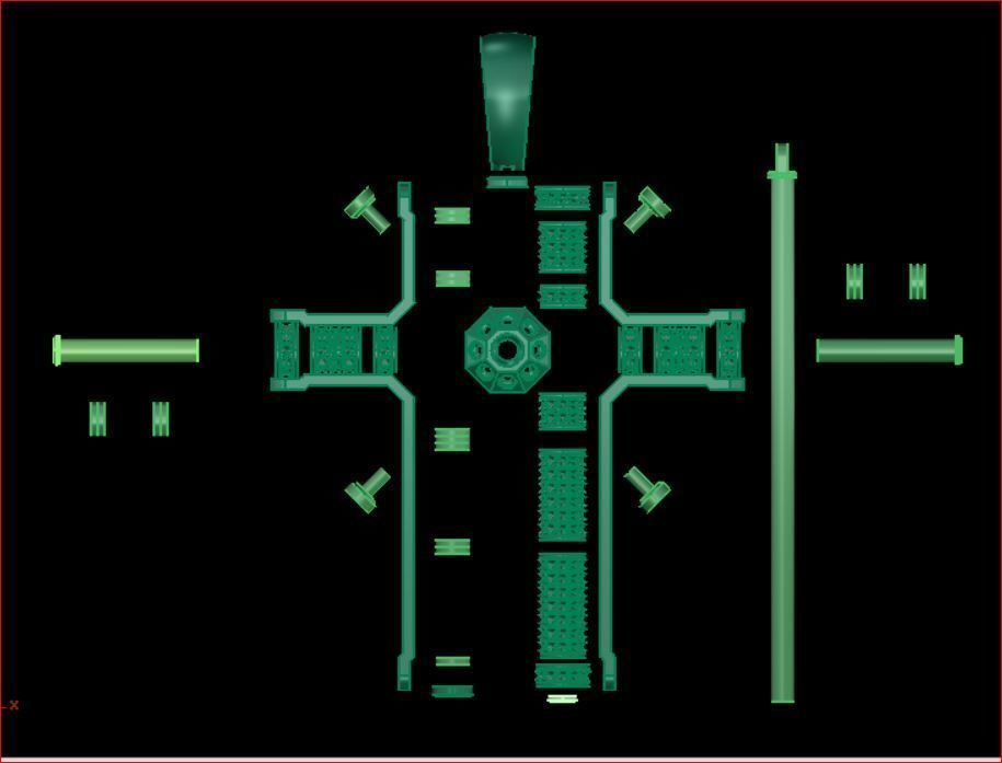 Rotation motion Cross Pendants 3D print model_6