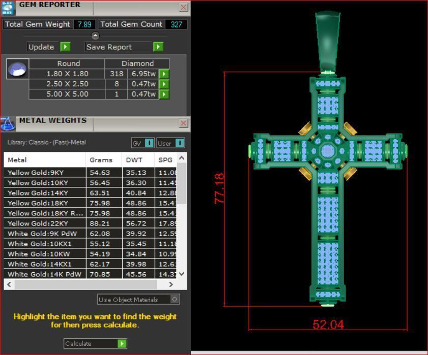 Rotation motion Cross Pendants 3D print model_1