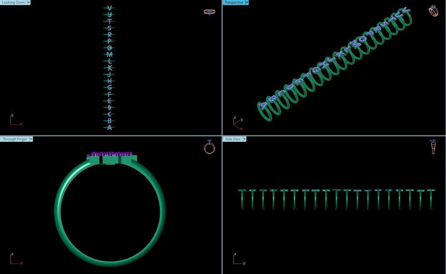 Alphabet Rings 3D print model_1