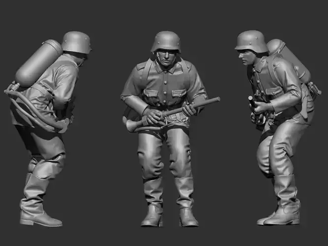  flamethrower ww2 3D print model