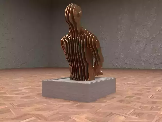 Transparent Human Statue 3D model