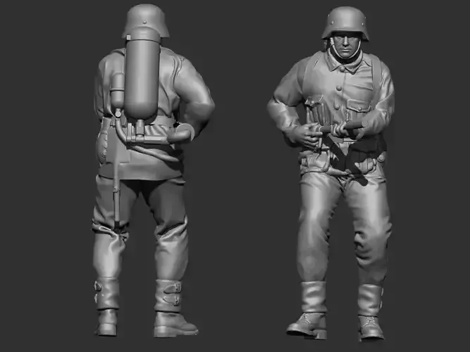 German flamethrower 3  ww2 3D print model