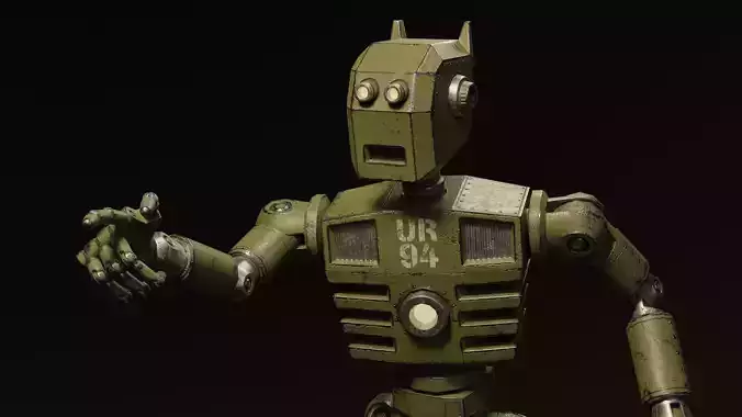 Mechanical Robot in Steampunk style