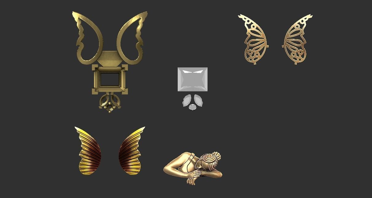 Angel pendant 3D print model_1