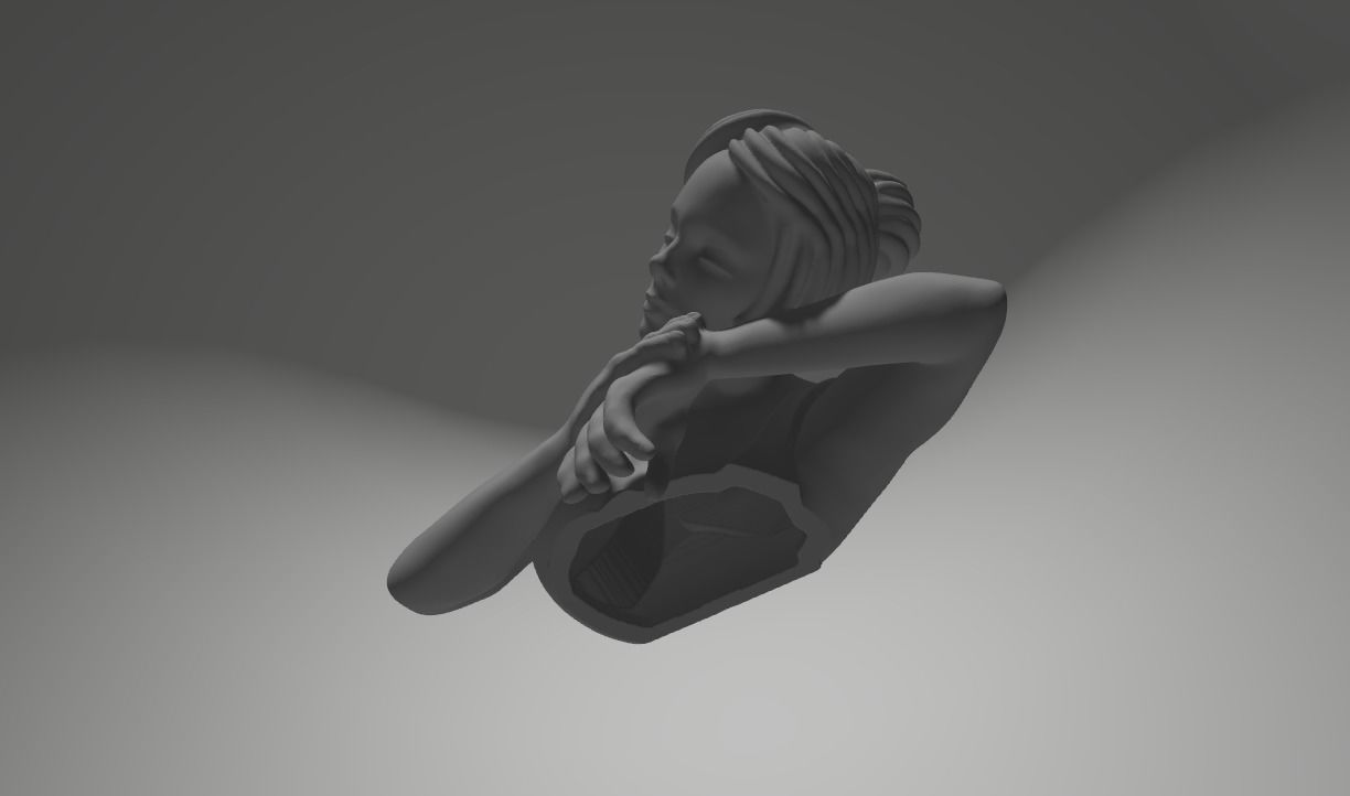 Angel pendant 3D print model_5