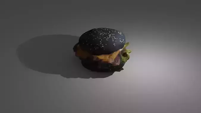 Scanned black beef burger