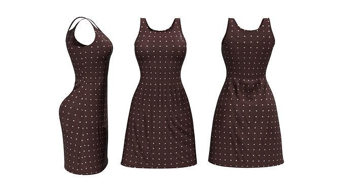 Beach Time Dress Low-poly 3D model