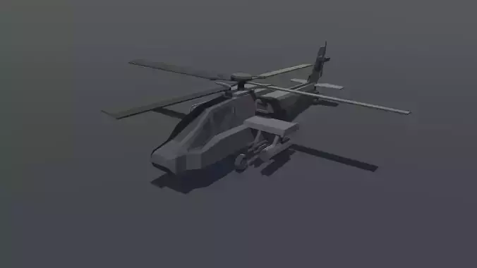 Military Helicopter Lowpoly